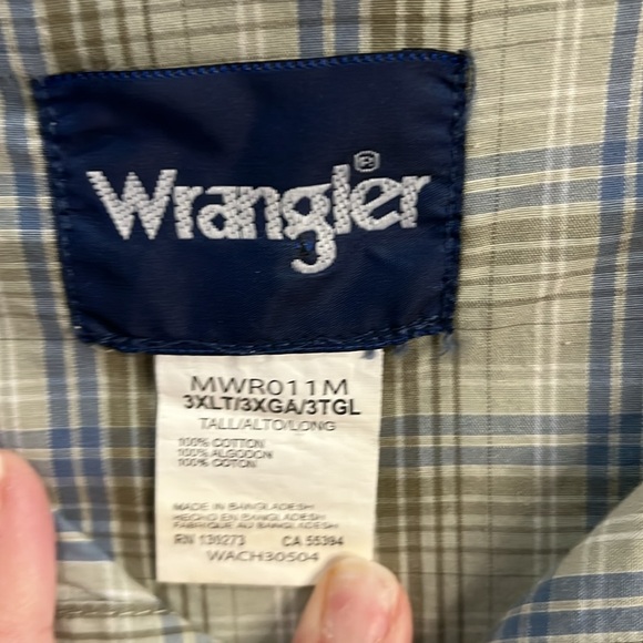 Wrangler Long Sleeve Pearl Snaps 3XLT - Picture 3 of 4